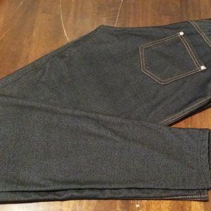 Silver Polyester/Spandex Pants